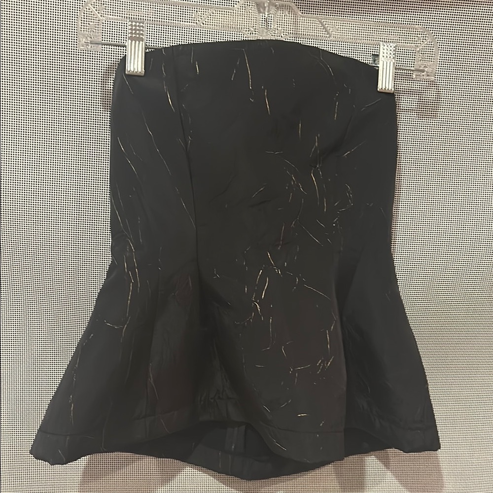 Zara Black and Gold Pencil Skirt